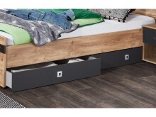Bettschubkasten >Lothar< in Graphit - 100x16x60cm...