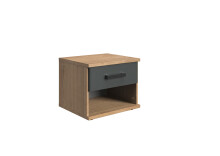 Nachtkommode >Lothar< in Plankeneiche - 46x38x40cm (BxHxT)