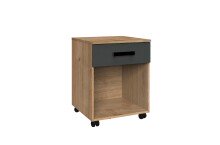 Rollcontainer >Lothar< in Plankeneiche - 46x58x40cm (BxHxT)