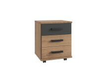 Rollcontainer >Lothar< in Plankeneiche - 46x58x40cm...