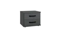 Nachtkommode >Nickola< in Graphit - 46x38x40cm (BxHxT)
