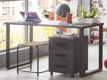 Schreibtisch >Nickola< in Graphit - 140x75x70cm...