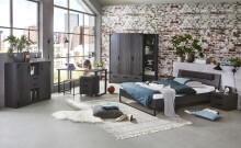 Schreibtisch >Nickola< in Graphit - 140x75x70cm (BxHxT)