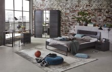 Schreibtisch >Nickola< in Graphit - 140x75x70cm (BxHxT)