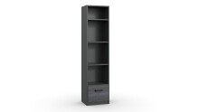 Regal >Nickola< in Graphit - 47x198x40cm (BxHxT)
