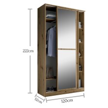 Schwebetürenschrank >Alysia< in  - 120x221,6x51,4cm (BxHxT)
