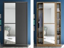 Schwebetürenschrank >Alysia< in  - 120x221,6x51,4cm (BxHxT)