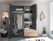 Kleiderschrank >Filberto< in  - 182x210x59cm (BxHxT)