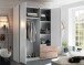 Kleiderschrank >Filberto< in Weiß - 182x210x59cm (BxHxT)