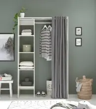 Kleiderschrank >Jill< in Weiß - 120x195x50cm...