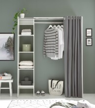 Kleiderschrank >Jill< in Weiß - 120x195x50cm (BxHxT)