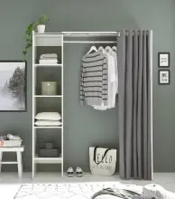 Kleiderschrank >Jill< in Weiß - 120x195x50cm...