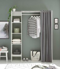 Kleiderschrank >Jill< in Weiß - 120x195x50cm...