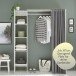 Kleiderschrank >Jill< in Weiß - 120x195x50cm (BxHxT)