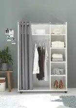 Kleiderschrank >Jill< in Weiß - 100x145x50cm...