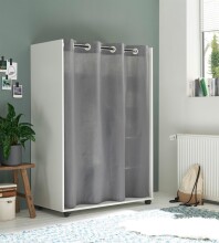 Kleiderschrank >Jill< in Weiß - 100x145x50cm (BxHxT)