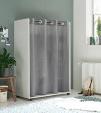 Kleiderschrank >Jill< in Weiß - 100x145x50cm (BxHxT)