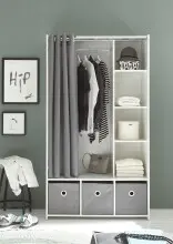 Kleiderschrank >Jill< in Weiß - 100x180x50cm...