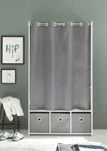 Kleiderschrank >Jill< in Weiß - 100x180x50cm...