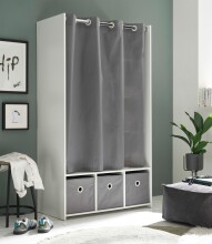 Kleiderschrank >Jill< in Weiß - 100x180x50cm (BxHxT)
