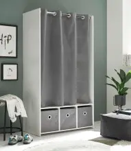 Kleiderschrank >Jill< in Weiß - 100x180x50cm (BxHxT)