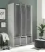 Kleiderschrank >Jill< in Weiß - 100x180x50cm (BxHxT)