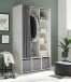 Kleiderschrank >Jill< in Weiß - 100x180x50cm (BxHxT)