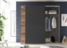 Schwebetürenschrank >Maye< in Montana Oak - 215x210x59cm (BxHxT)