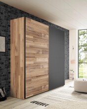 Schwebetürenschrank >Maye< in Montana Oak - 215x210x59cm (BxHxT)