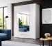 Kleiderschrank >Suzette< in Weiß - 160x208x57cm (BxHxT)