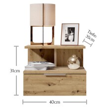 Nachtkommode >Pauline< in  - 40x31x31cm (BxHxT)