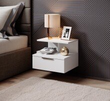 Nachtkommode >Pauline< in Weiß - 40x31x31cm (BxHxT)