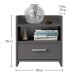 Nachtkommode >Canaan< in  - 38x45x35cm (BxHxT)