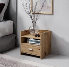 Nachtkommode >Canaan< in Artisan Eiche - 38x45x35cm (BxHxT)