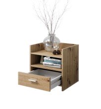 Nachtkommode >Canaan< in Artisan Eiche - 38x45x35cm (BxHxT)