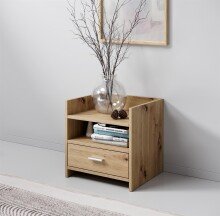 Nachtkommode >Canaan< in Artisan Eiche - 38x45x35cm (BxHxT)