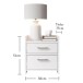 Nachtkommode >Canaan< in  - 38x51x35cm (BxHxT)