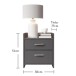 Nachtkommode >Canaan< in  - 38x51x35cm (BxHxT)