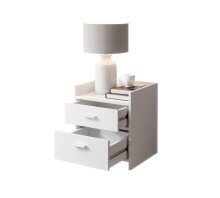 Nachtkommode >Canaan< in Weiß - 38x51x35cm (BxHxT)