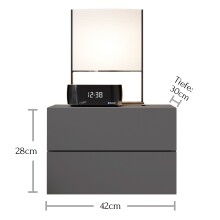 Nachtkommode >Cabo< in  - 42x28x30cm (BxHxT)