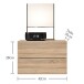 Nachtkommode >Cabo< in  - 42x28x30cm (BxHxT)