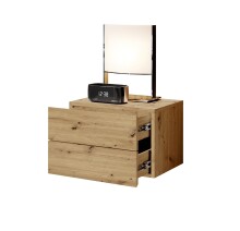 Nachtkommode >Cabo< in Artisan Eiche - 42x28x30cm (BxHxT)