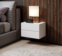 Nachtkommode >Cabo< in Weiß - 42x28x30cm (BxHxT)