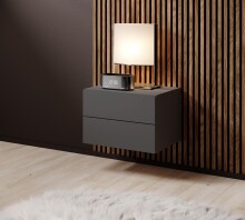 Nachtkommode >Cabo< in Graphit - 42x28x30cm (BxHxT)