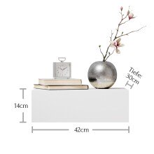 Nachtkommode >Thorben< in Weiß - 42x14x30cm (BxHxT)