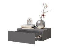 Nachtkommode >Thorben< in Graphit - 42x14x30cm (BxHxT)