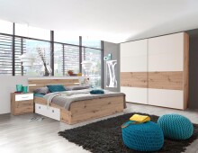 Nachtkommode >Isobel< in Artisan Eiche - 46x56x41cm (BxHxT)