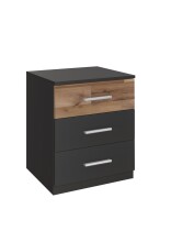Nachtkommode >Isobel< in Graphit - 46x56x41cm (BxHxT)