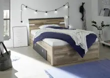 Bett >Isobel< in Montana Oak - 145x97x205cm (BxHxT)