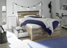 Bett >Isobel< in Montana Oak - 145x97x205cm (BxHxT)